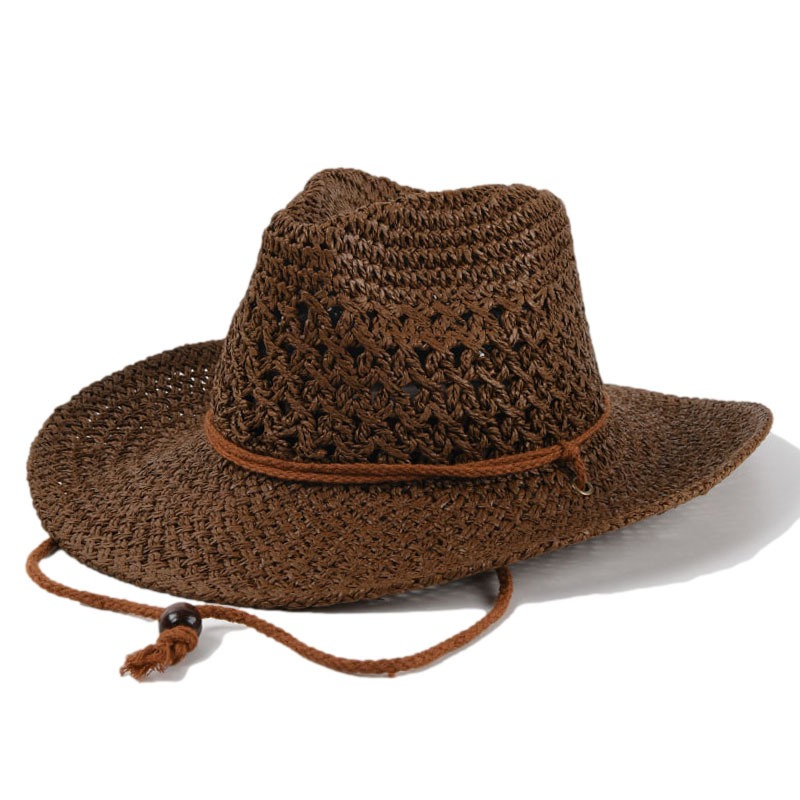 Chapeau de Paille pour Femme Style Cowboy – Image 2