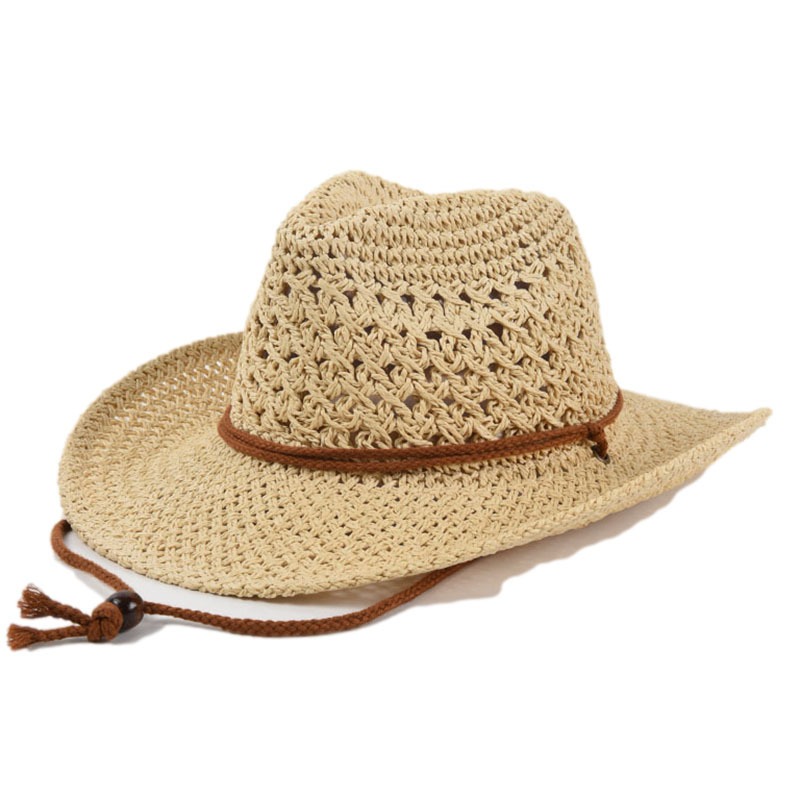Chapeau de Paille pour Femme Style Cowboy – Image 3