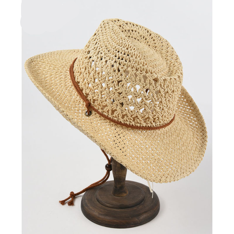Chapeau de Paille pour Femme Style Cowboy