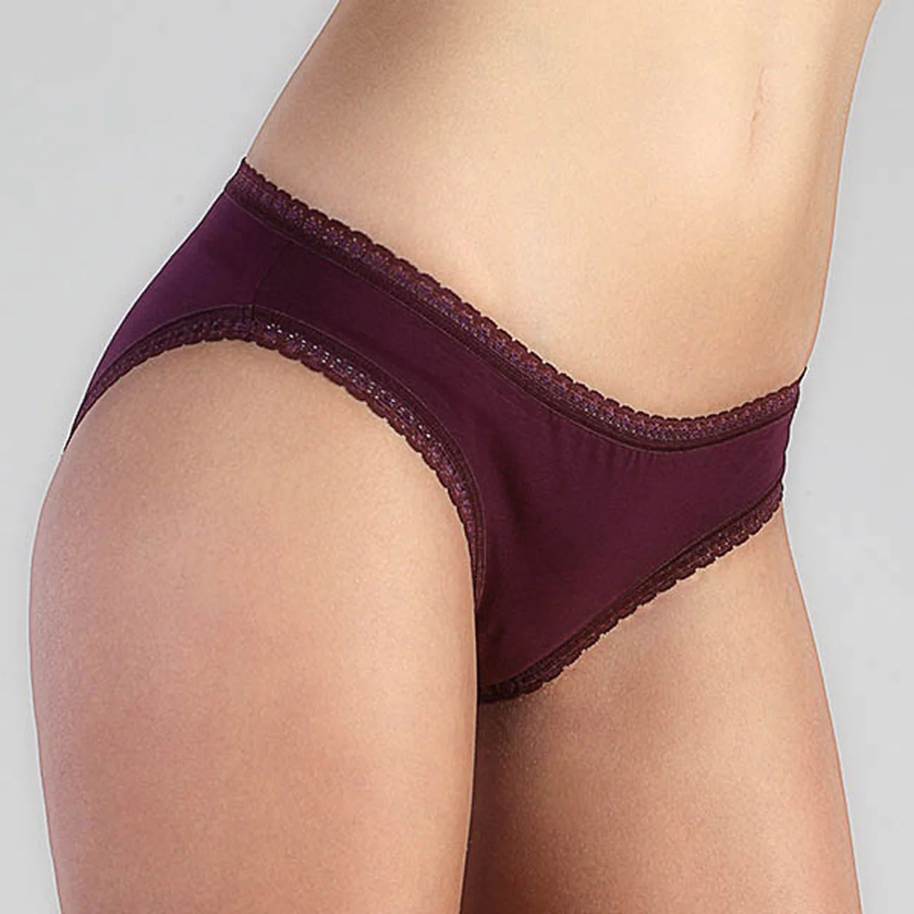 Slip en coton bio avec dentelle contrastée - ALBERO NATUR – Image 7