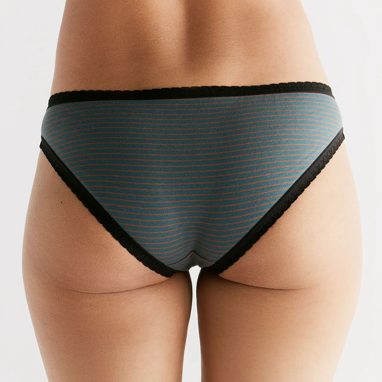 Slip en coton bio avec dentelle contrastée - ALBERO NATUR – Image 2