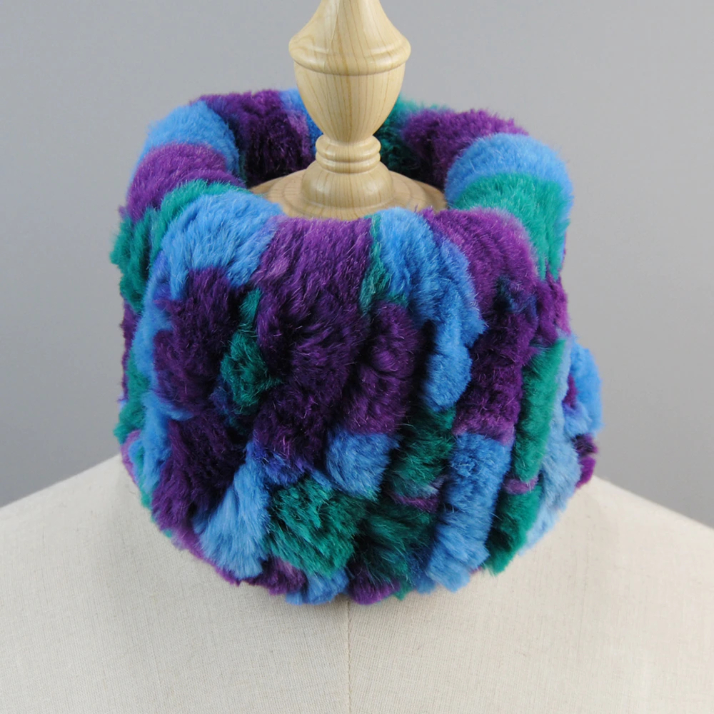 Snood extensible en fausse fourrure pour femme – Image 3