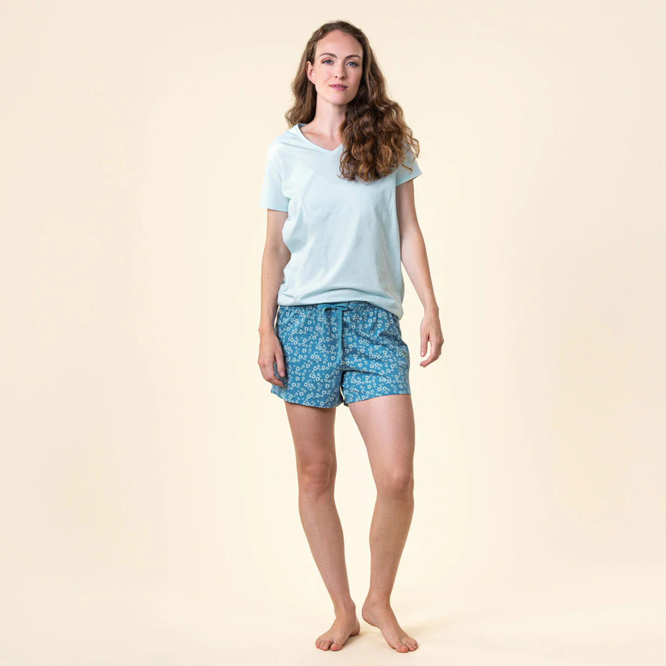 Pyjama short MIRIAM 100% coton bio - LIVING CRAFTS