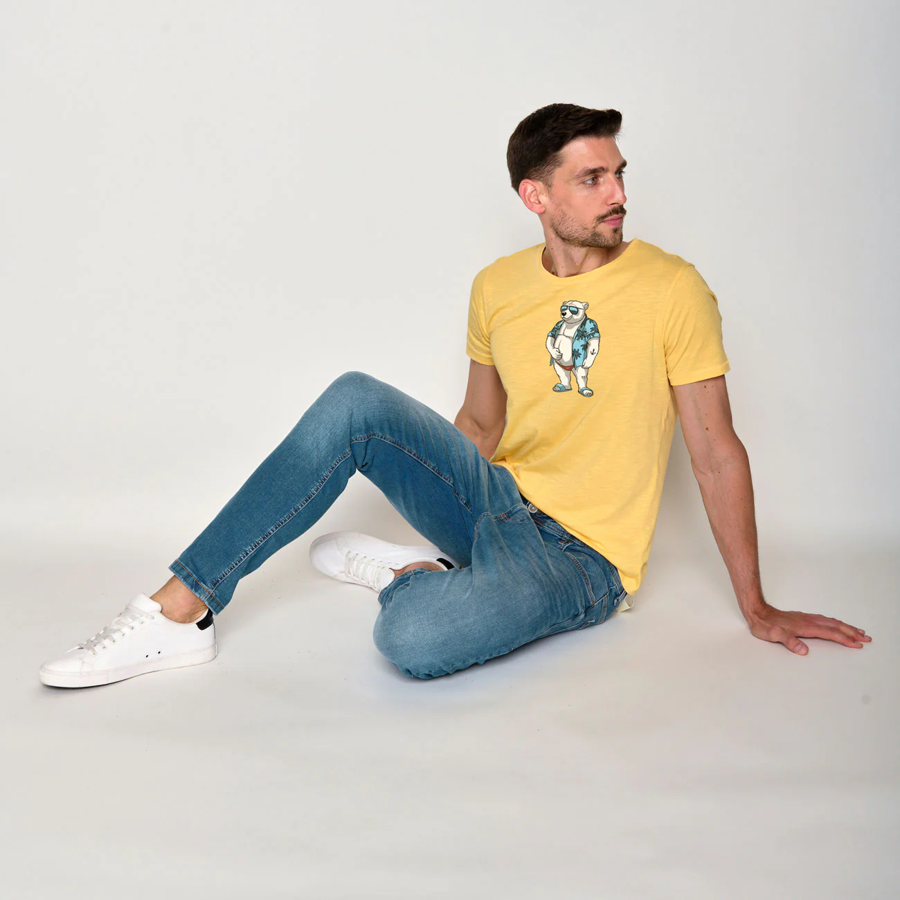 T-shirt ours à la plage en coton bio - GREENBOMB