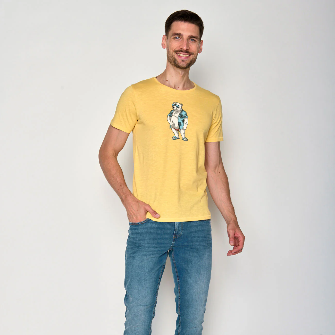 T-shirt ours à la plage en coton bio - GREENBOMB – Image 2