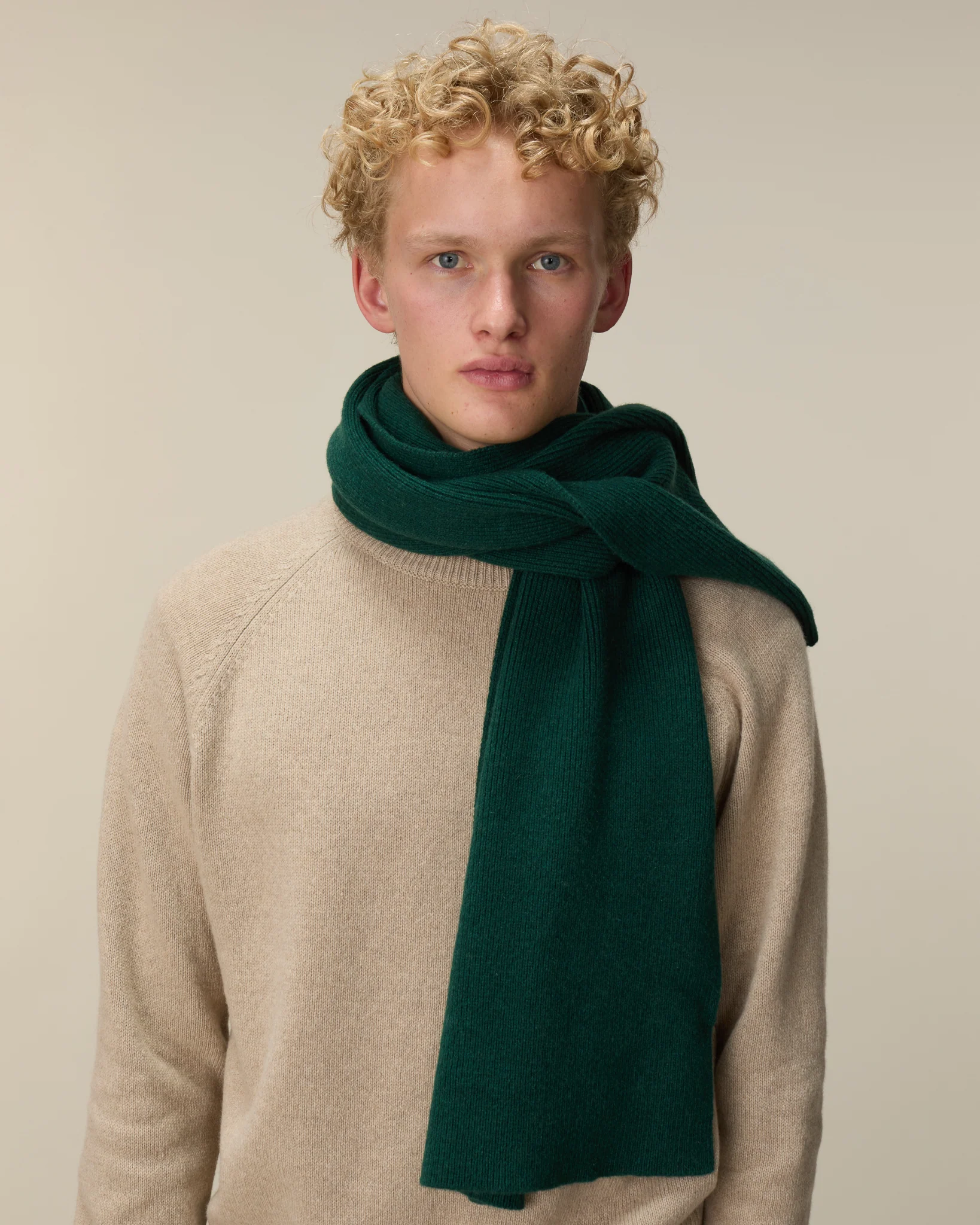 Green Tricot x Sabah Men's Cashmere Scarf – Image 2