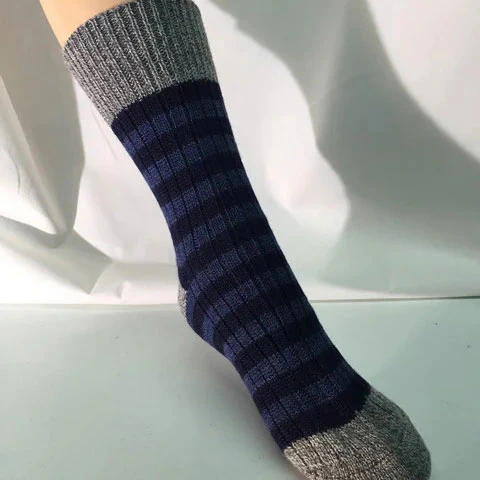 Chaussettes rayées 100% laine - HIRSCH – Image 3