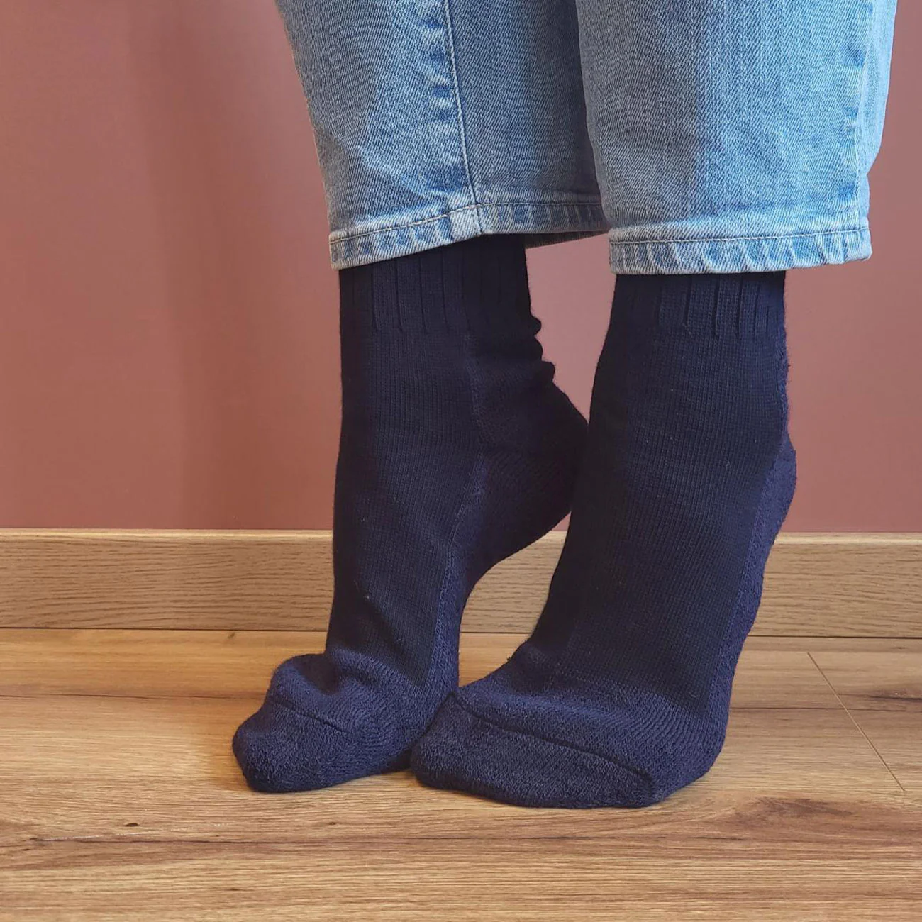 Chaussettes treck 85% Coton bio 15% Laine - HIRSCH – Image 2