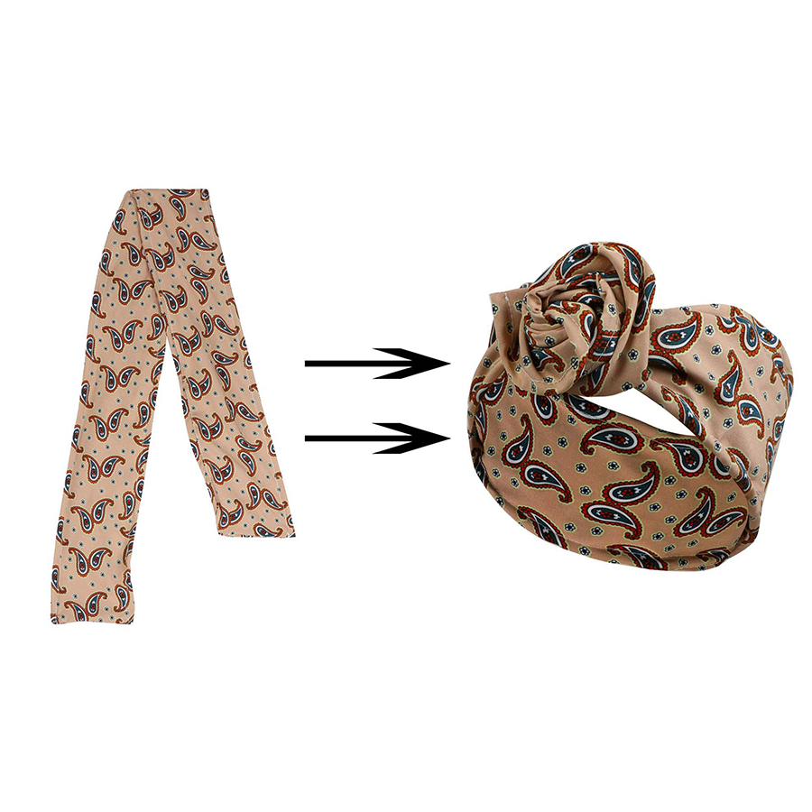 Bandeau femme marron à imprimé floral