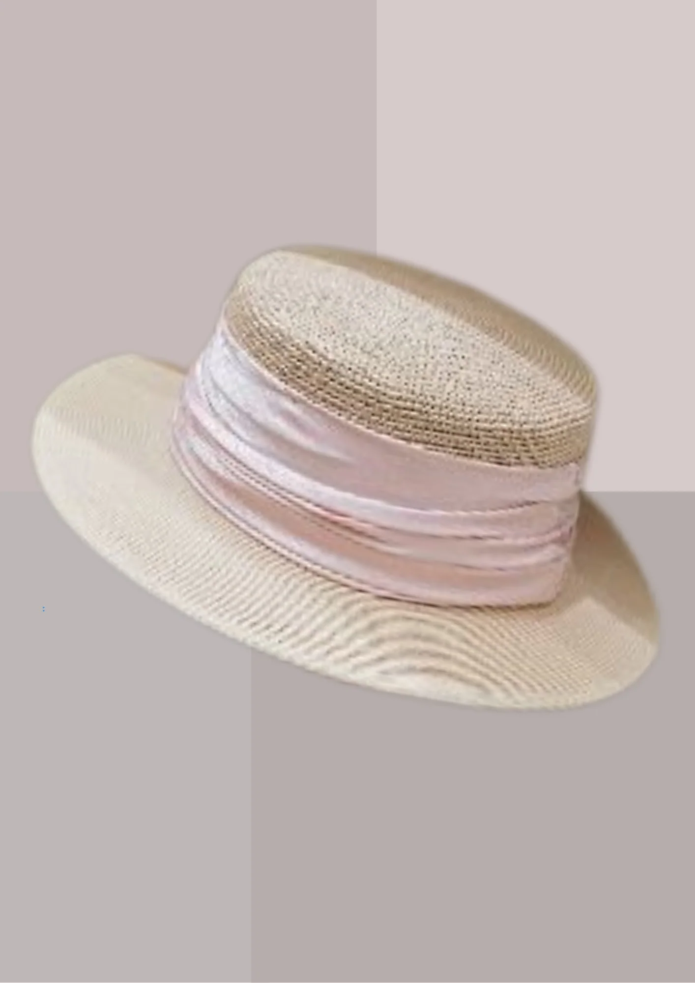 CHAPEAU DE PAILLE FEMME CHIC ROSE