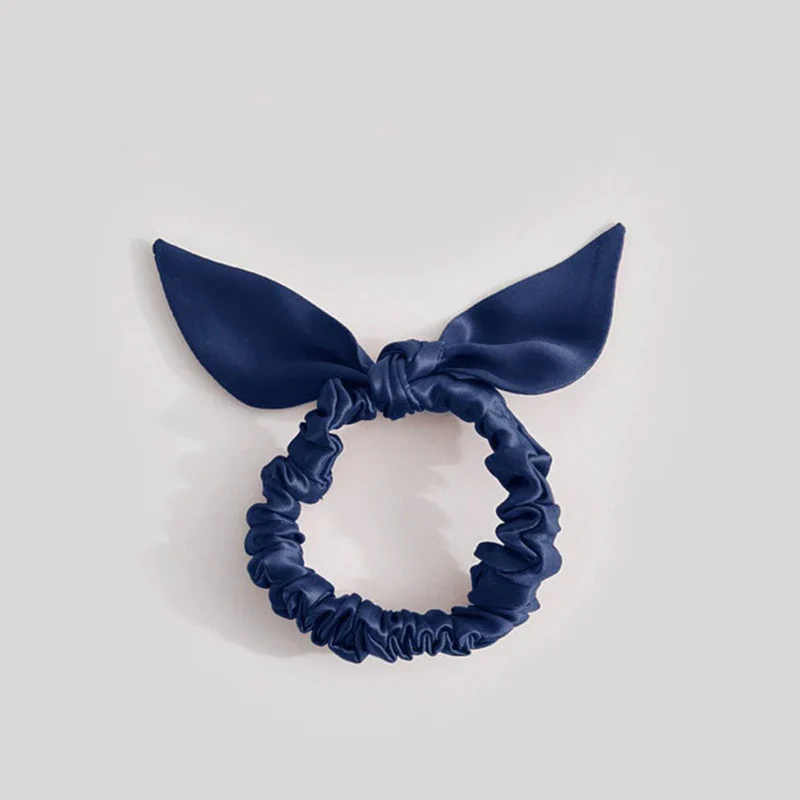 Chouchou fin en soie 25 mommes avec noeud – Image 4