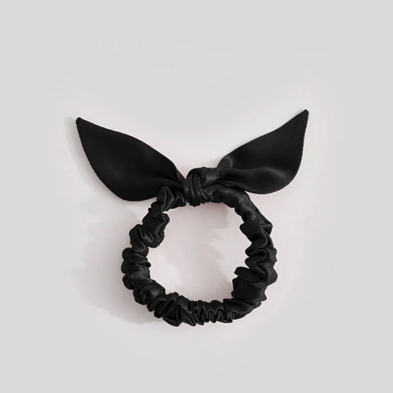 Chouchou fin en soie 25 mommes avec noeud – Image 5