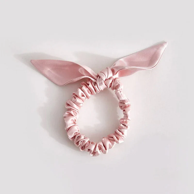 Chouchou fin en soie 25 mommes avec noeud – Image 6