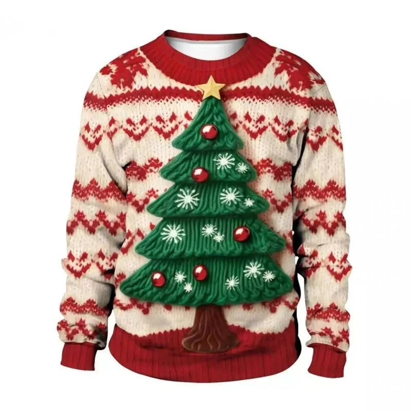 Pulls de Noel Couple avec Bonhomme de Neige en Relief – Image 7