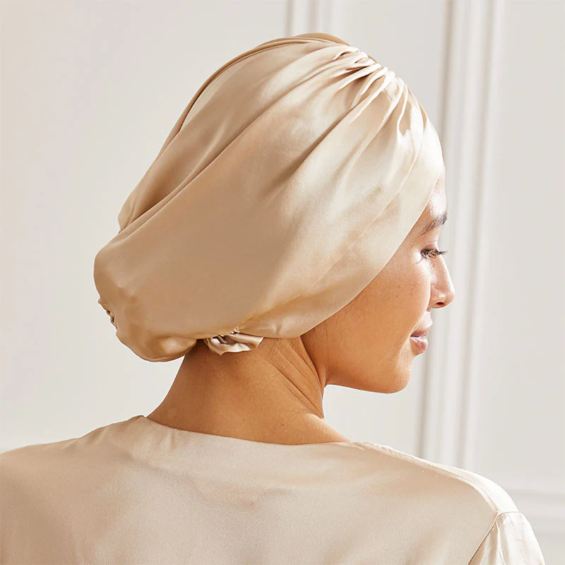 Bonnet de nuit turban en soie – Image 2