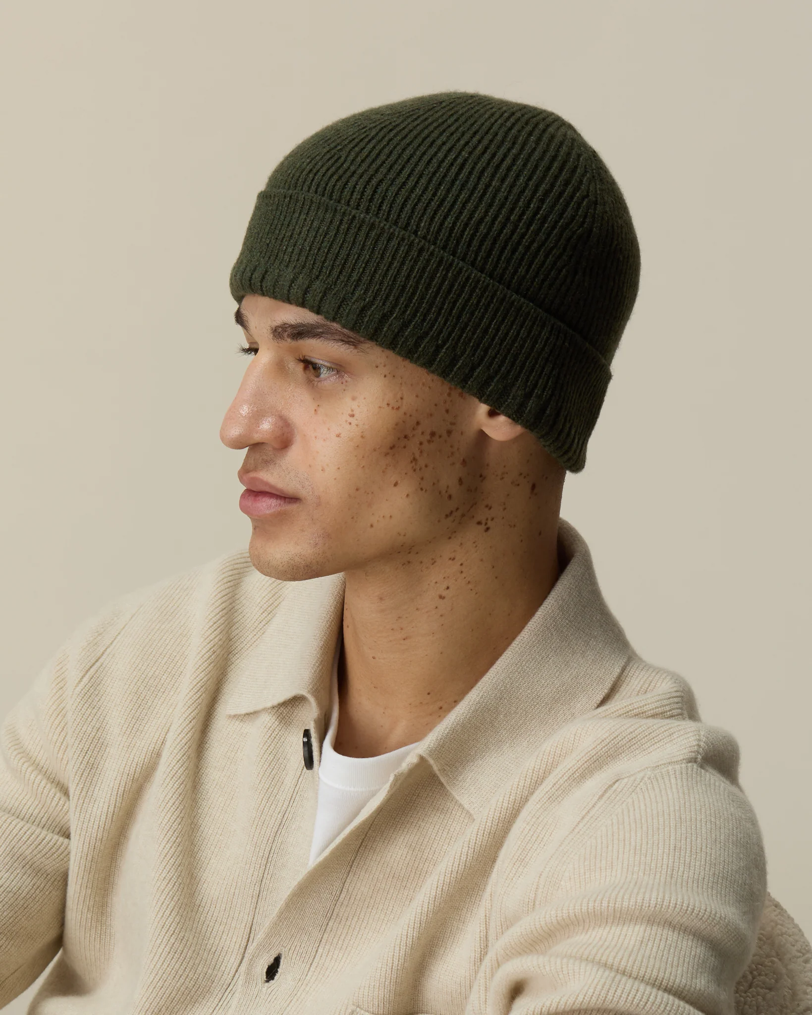 Men's Khaki Cashmere hat – Image 3