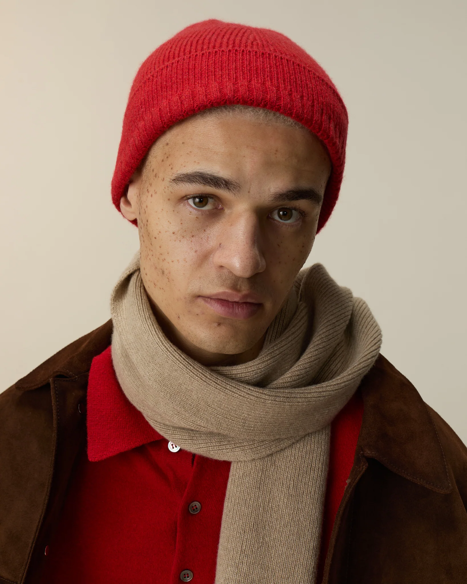 Men's Red Cashmere hat – Image 2