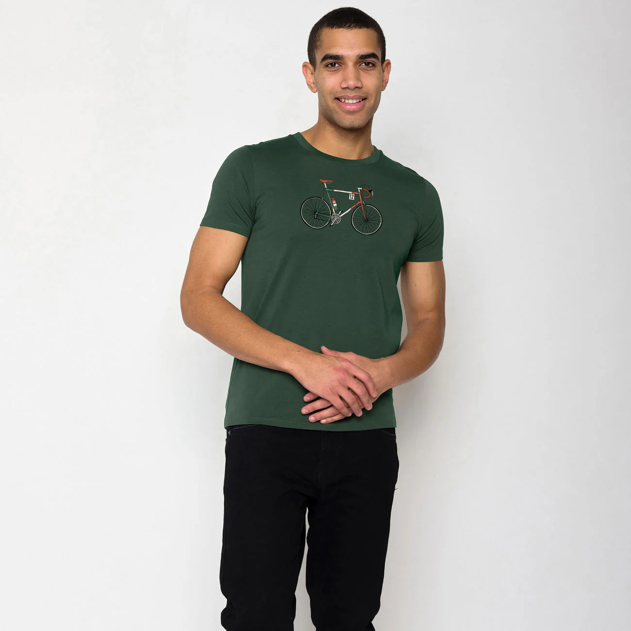 T-shirt vélo de route ENZO en coton bio - GREENBOMB – Image 2