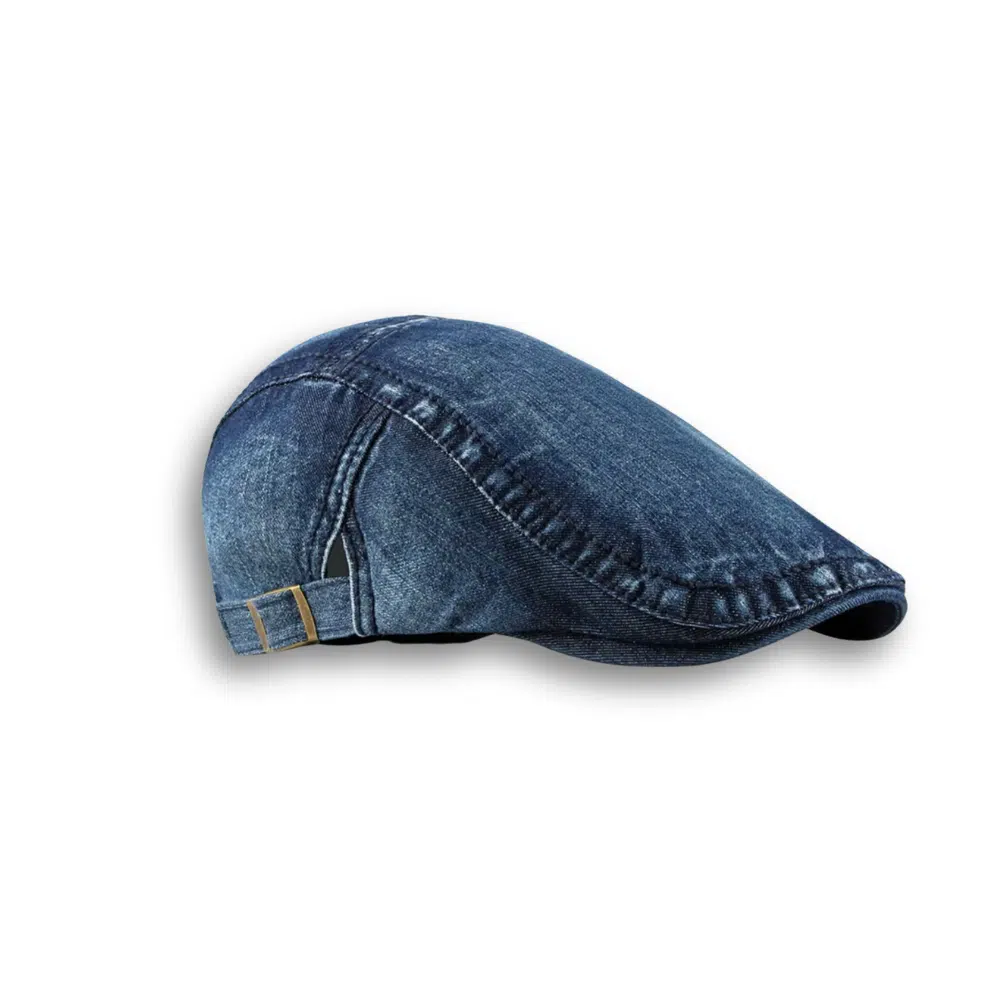 Béret casquette homme en jean Flat Denim