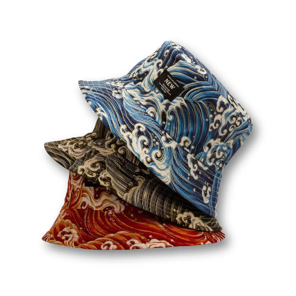 Bob chapeau motifs vagues New Wave – Image 3