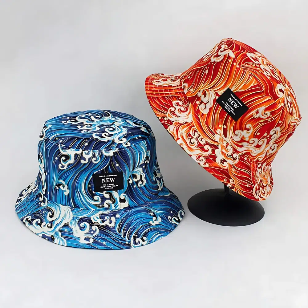 Bob chapeau motifs vagues New Wave – Image 4