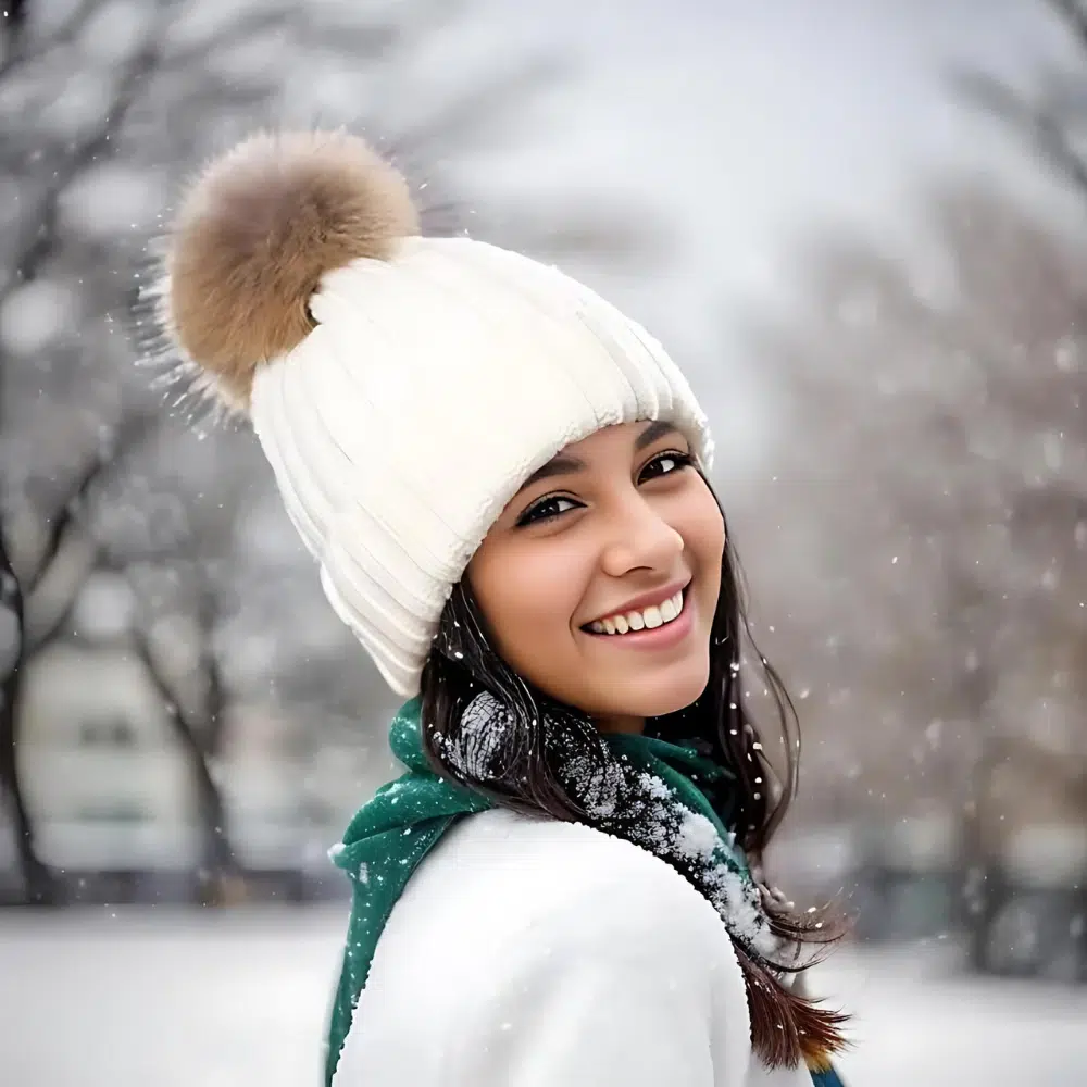 Bonnet à gros pompon Boule de Neige – Image 5