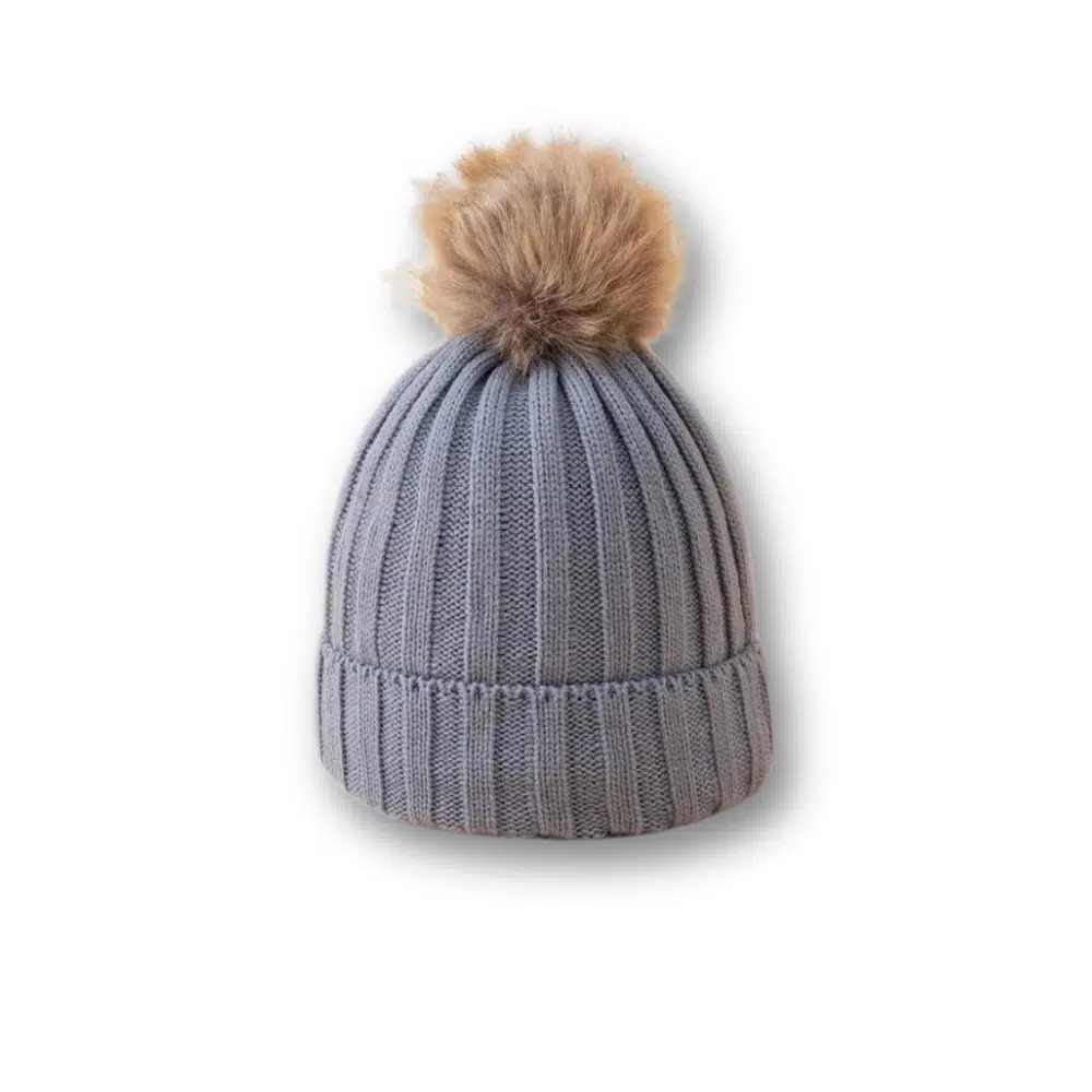 Bonnet à gros pompon Boule de Neige