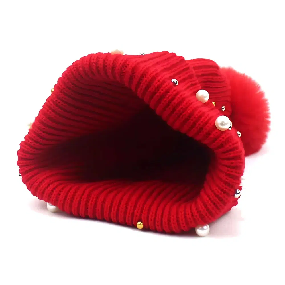 Bonnet à pompon Pearls Sky – Image 5