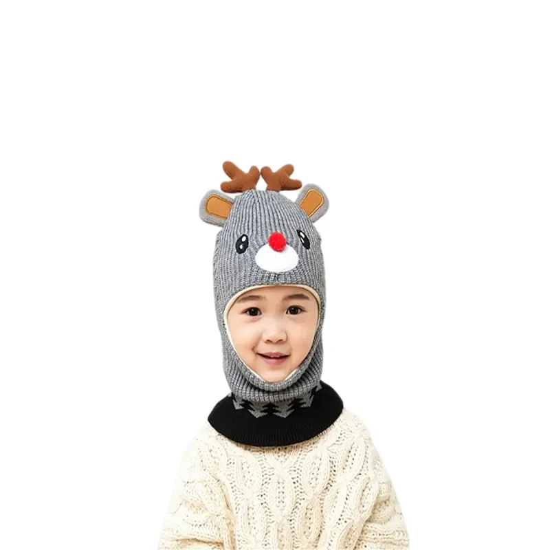 Cagoule enfant Noël gris – Image 2