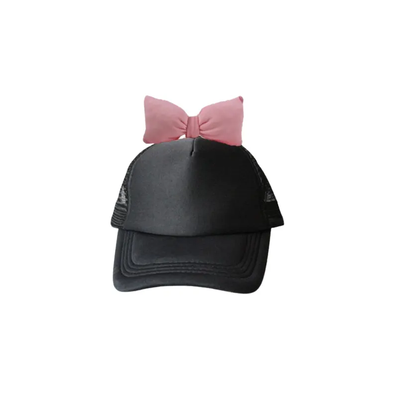Casquette enfant fille nœud rose