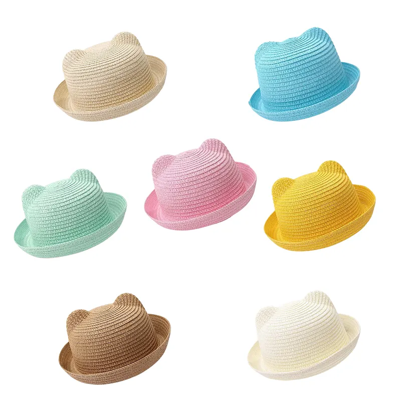 Chapeau de paille enfant uni