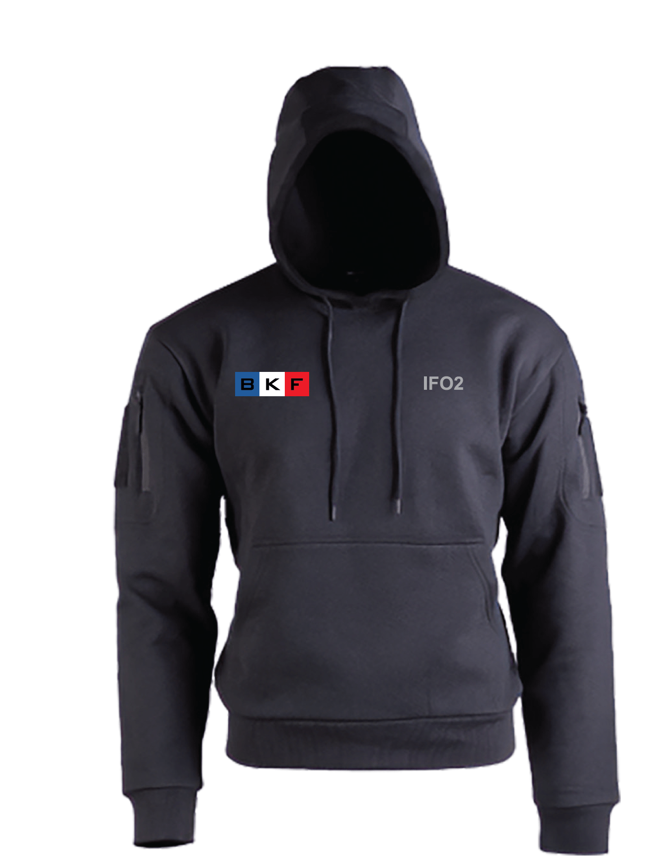 Sweat Mil-Tec noir non zippé avec logo dos, Trigramme IFO – Image 2