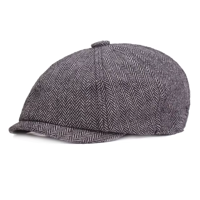 Casquette Gavroche Rayée Vintage – Image 2