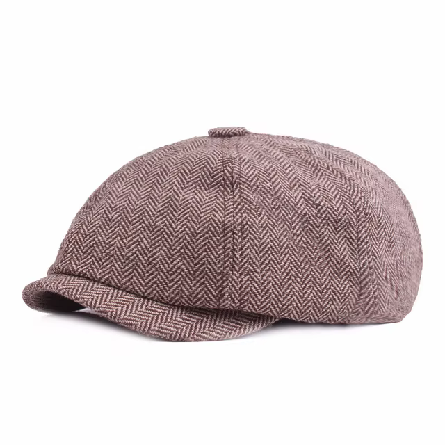 Casquette Gavroche Rayée Vintage – Image 3