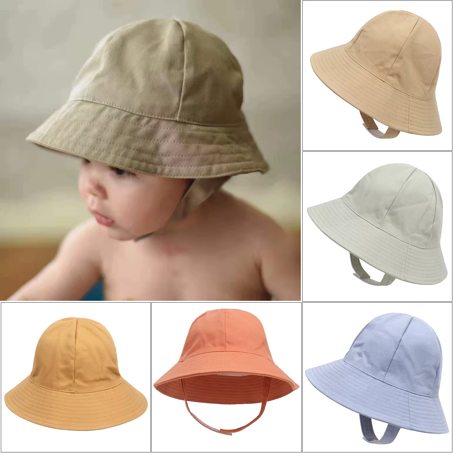 Chapeau bob avec sangle pour bébé – Image 4