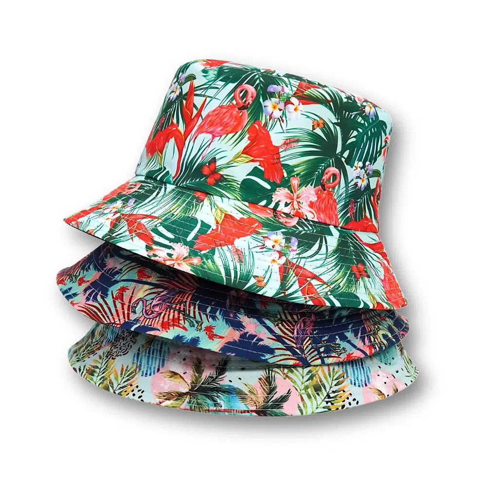 Chapeau bob réversible Tropical – Image 2