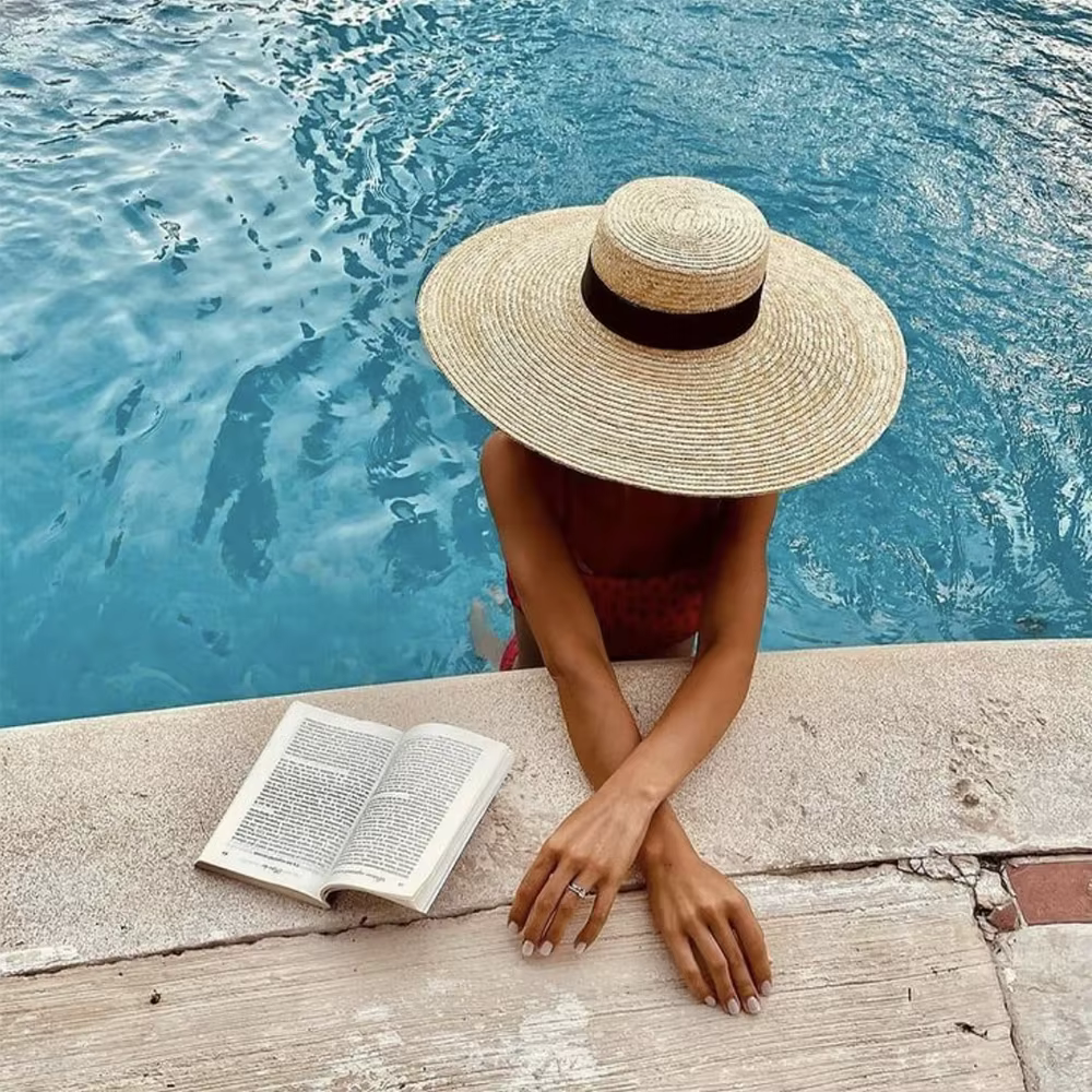 Chapeaux de Plage en Paille à Grand Bord pour Femmes – Image 2