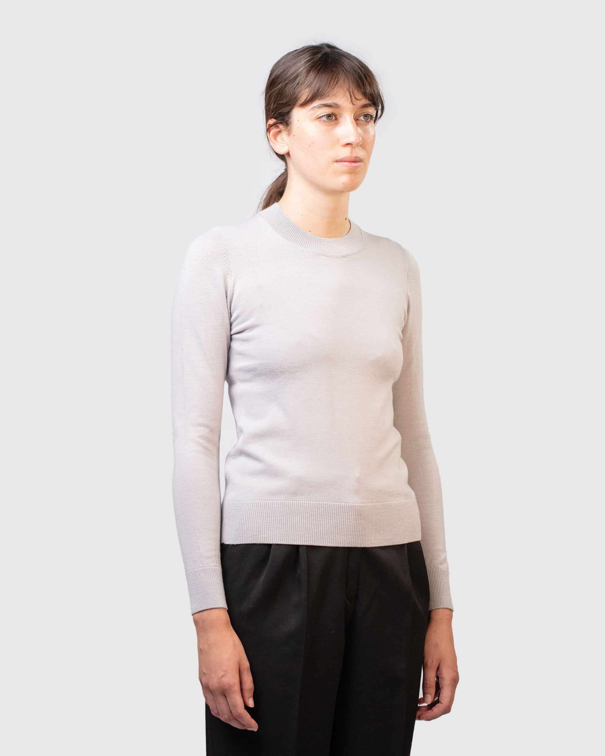 Pull Douillet Femme Gris Clair – Image 3