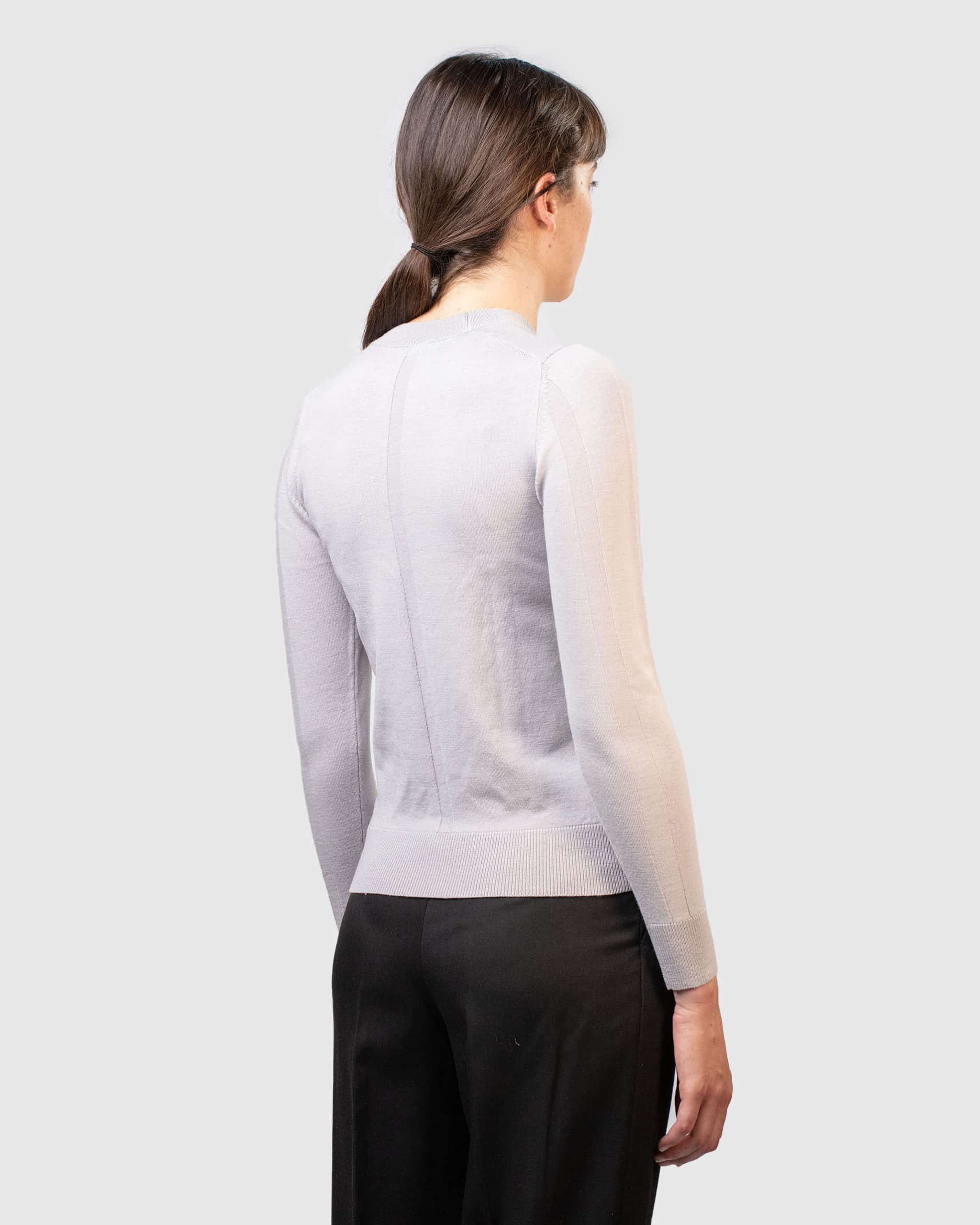 Pull Douillet Femme Gris Clair – Image 4
