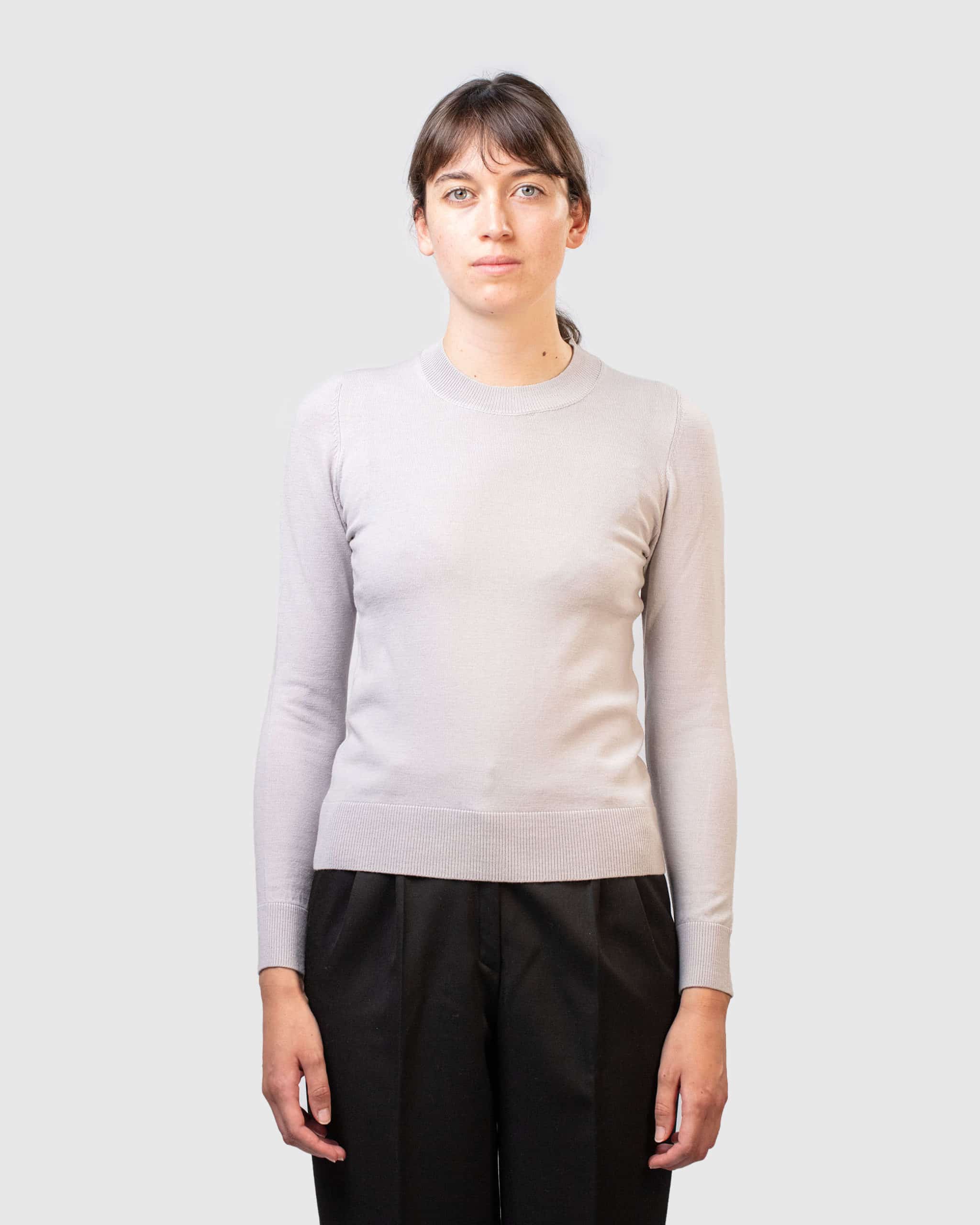 Pull Douillet Femme Gris Clair – Image 2