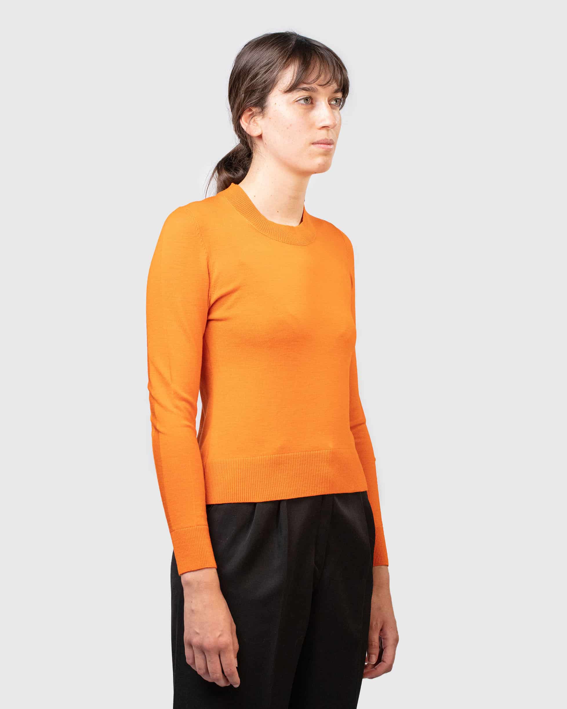 Pull Douillet Femme Orange – Image 2