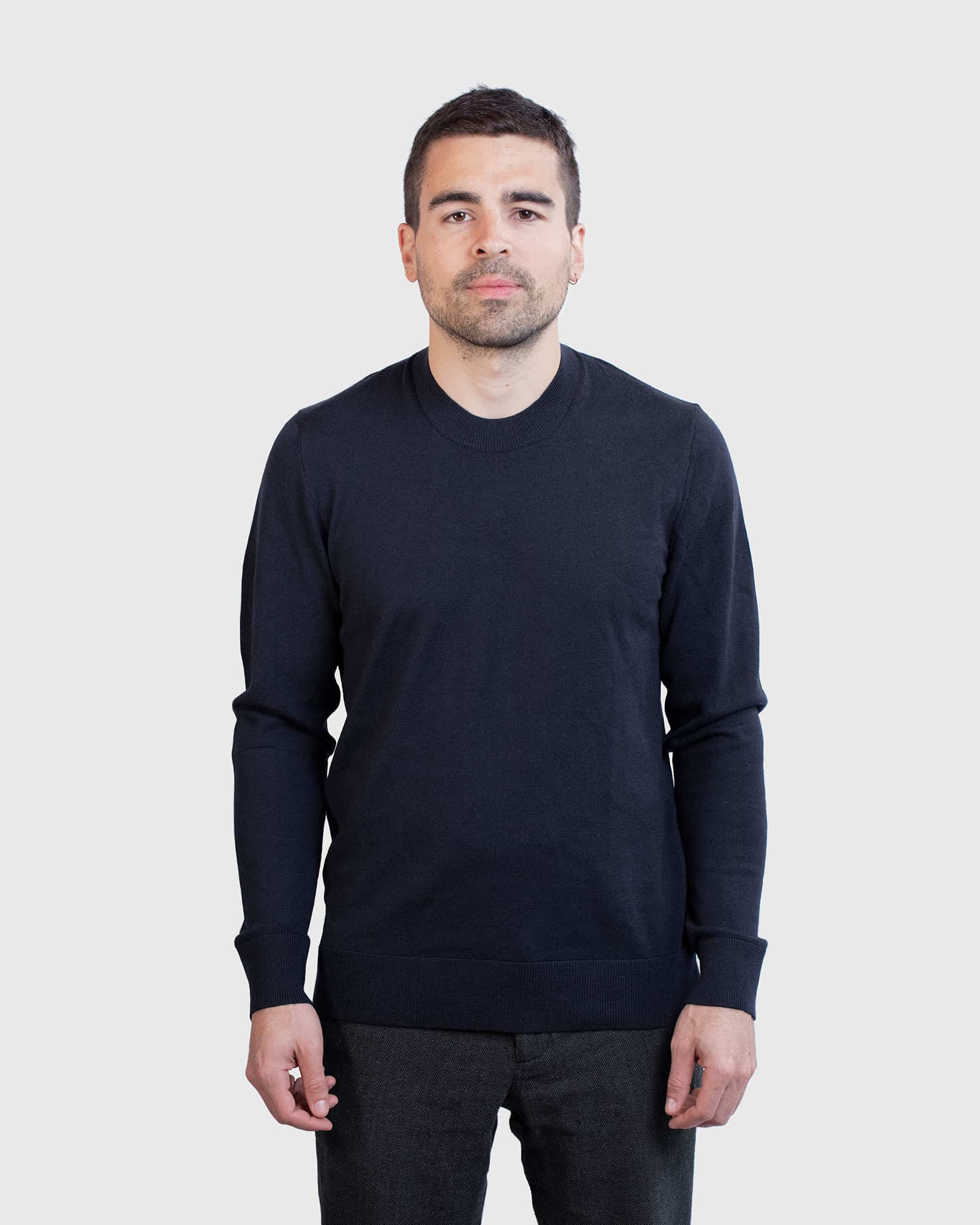 Pull Douillet Homme Bleu Nuit – Image 3