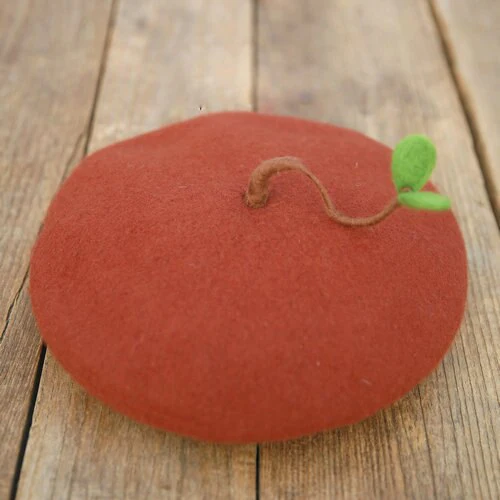 BÉRET FEMME ( ENFANT ET BÉBÉ) LUXE TERRE DE SIENNE JEUNE POUSSE – Image 3