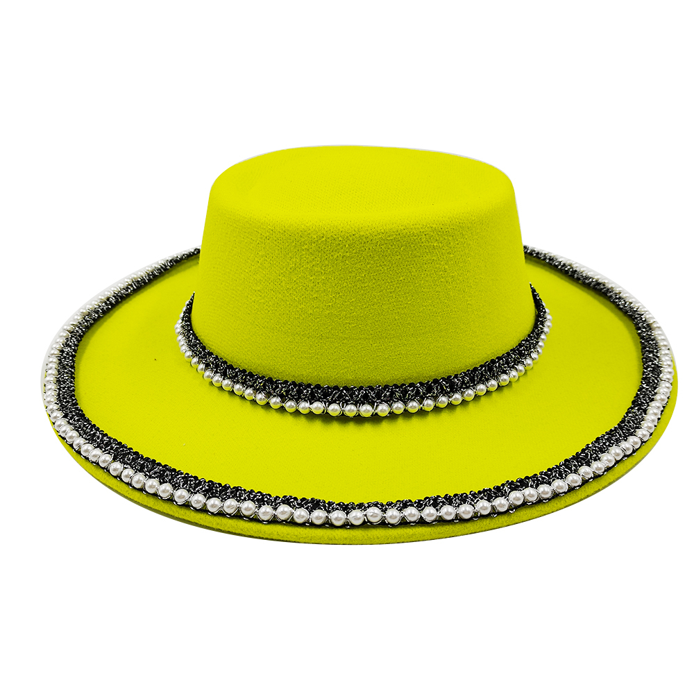Chapeau en laine pour femme avec décoration perles – Image 2