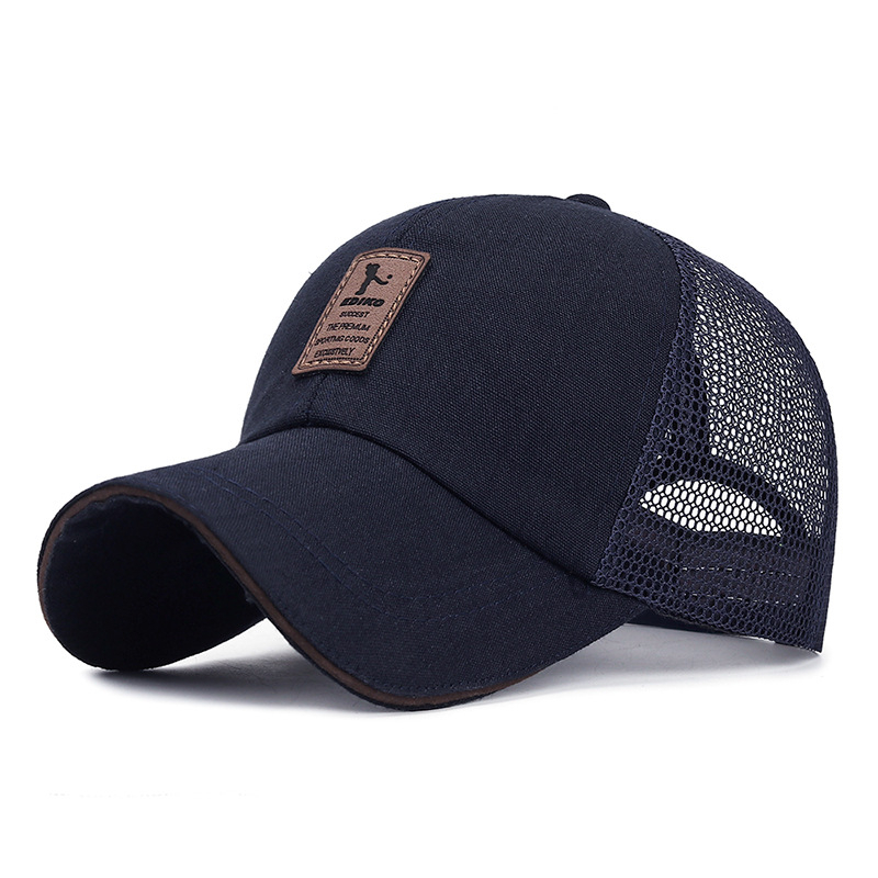 Casquette avec rectangle en cuir et maille respirante – Image 3