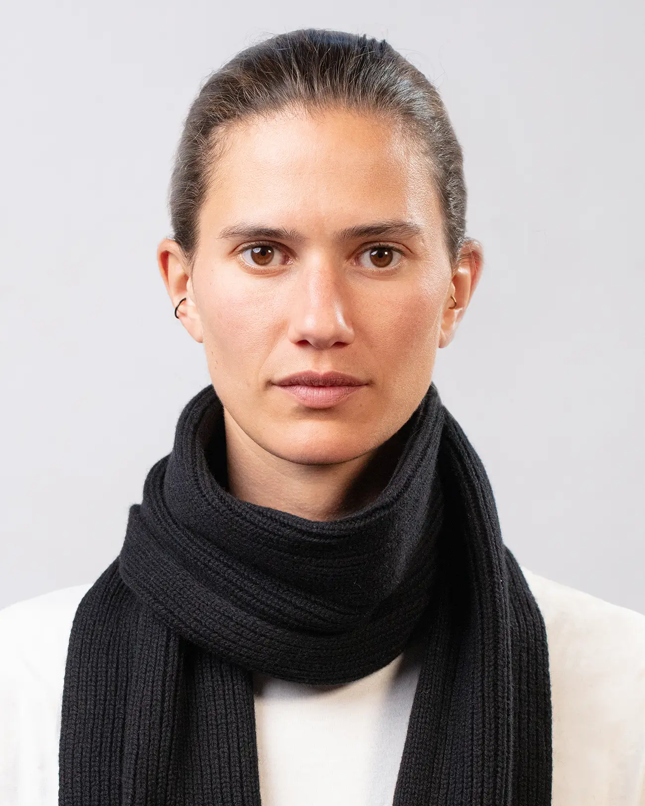 Écharpe Cachemire Régénéré Noir – Image 3