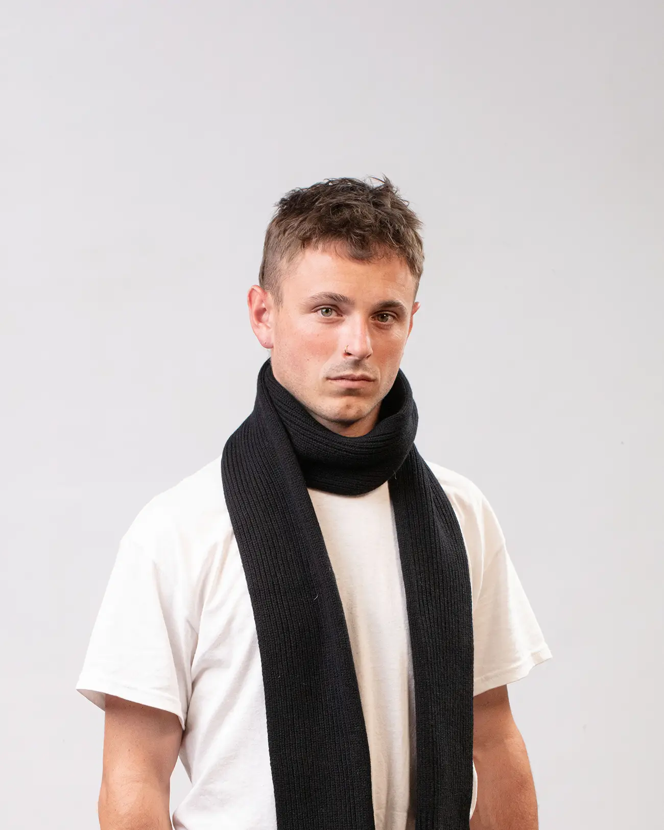 Écharpe Cachemire Régénéré Noir – Image 4