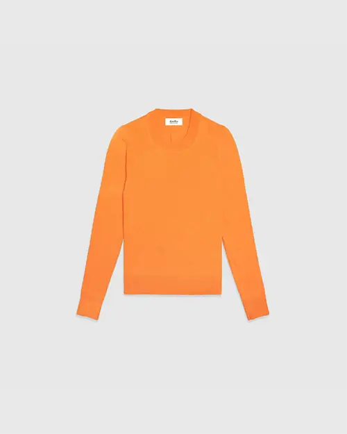 Pull Douillet Femme Orange