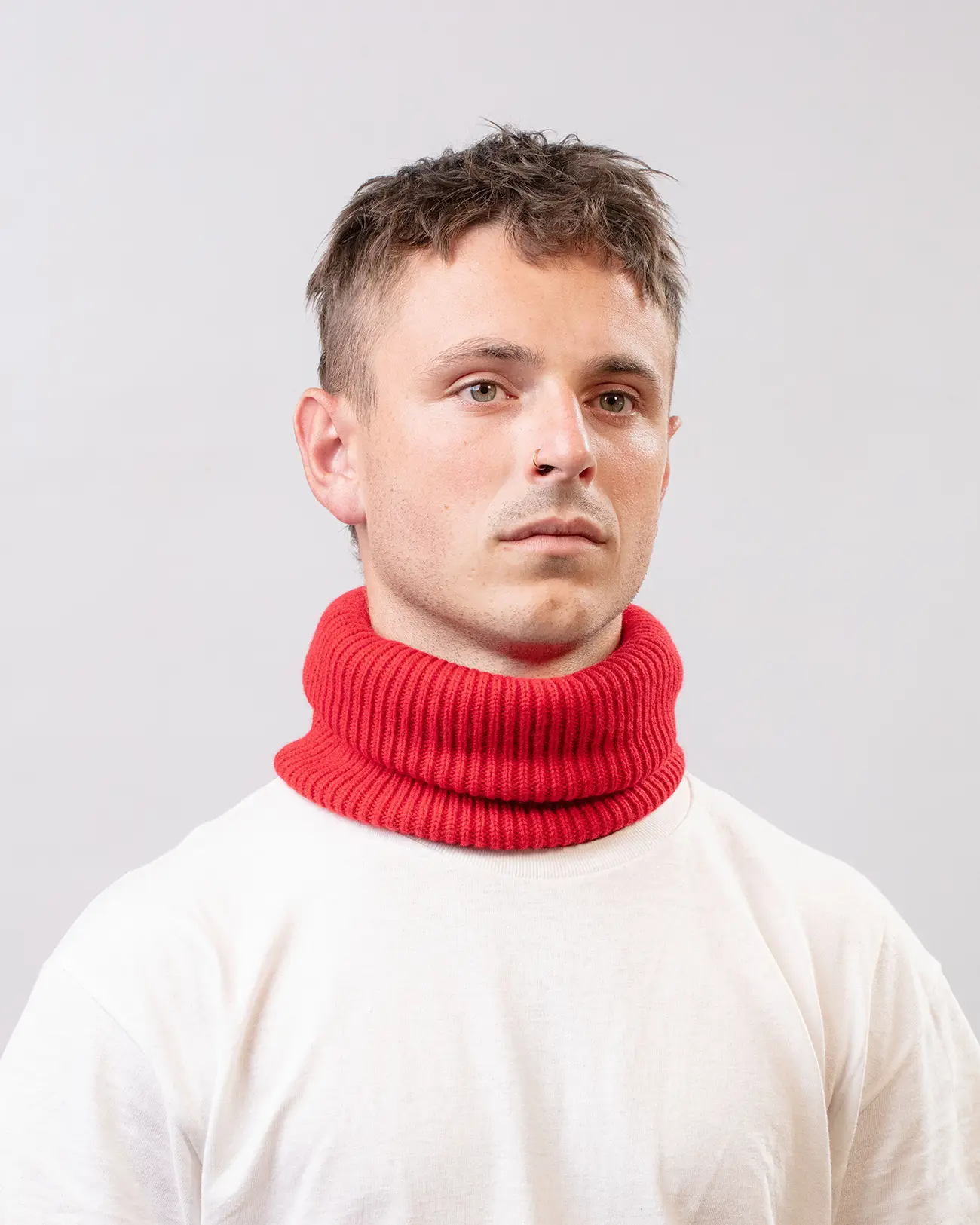 Tour de Cou Cachemire Régénéré Rouge – Image 3