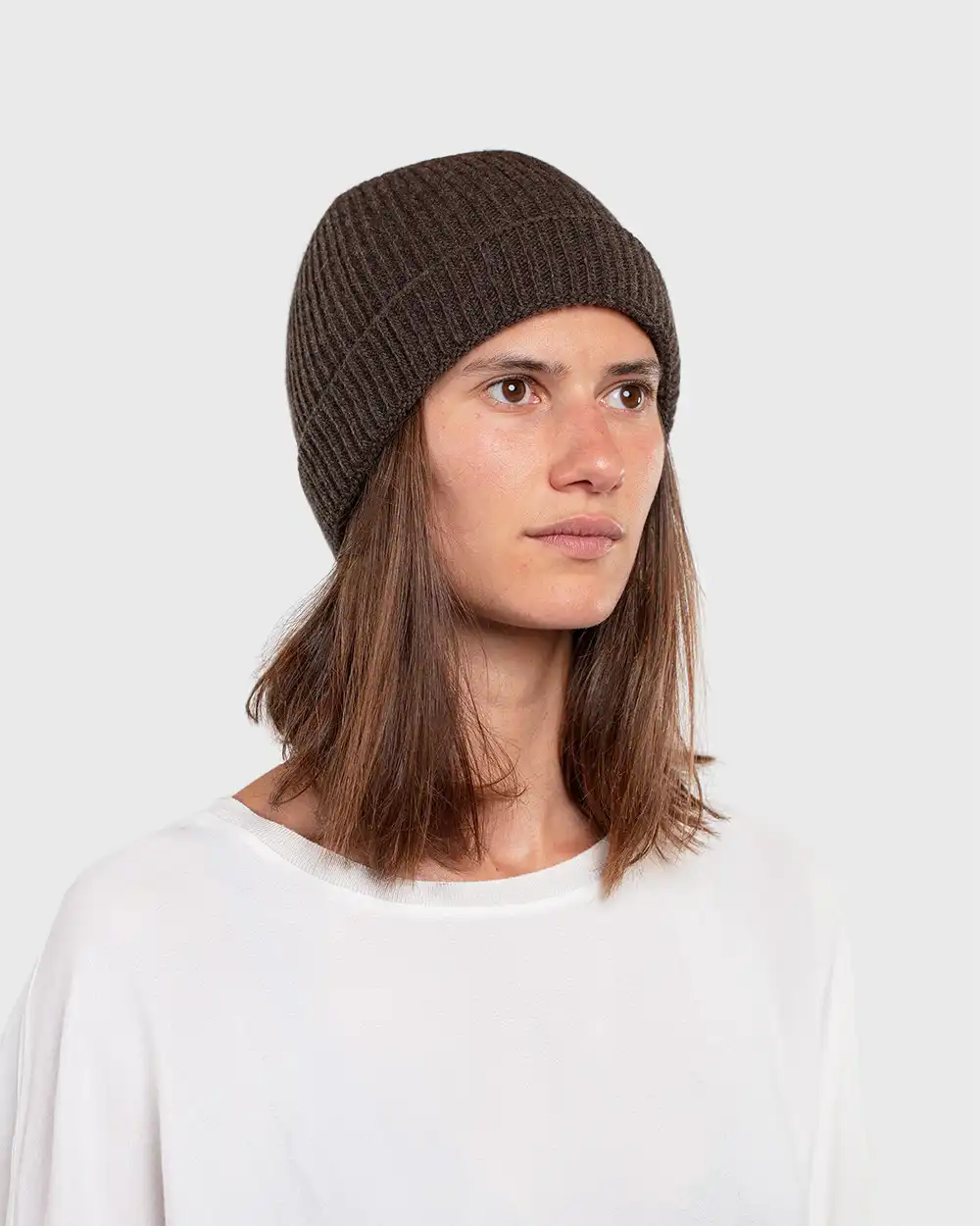 Bonnet Laine Française Marron Naturel – Image 4